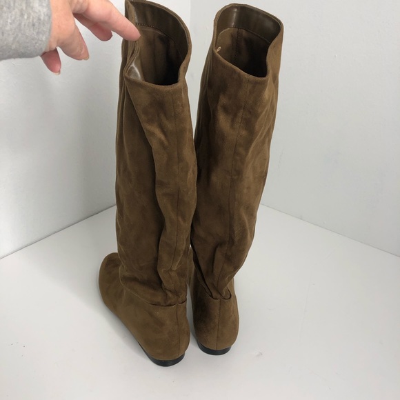Indigo Road Brown Over Knee Faux Suede Boot 6.5 - Picture 2 of 7
